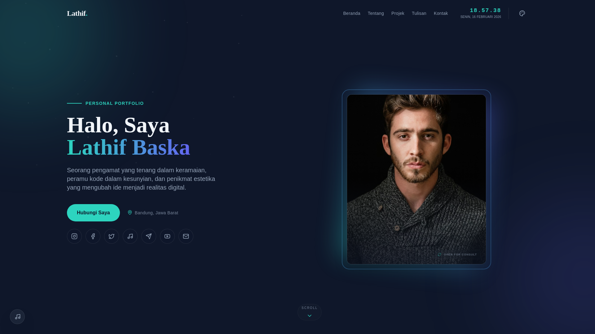 website screenshot of https://lathifbaska.pages.dev/