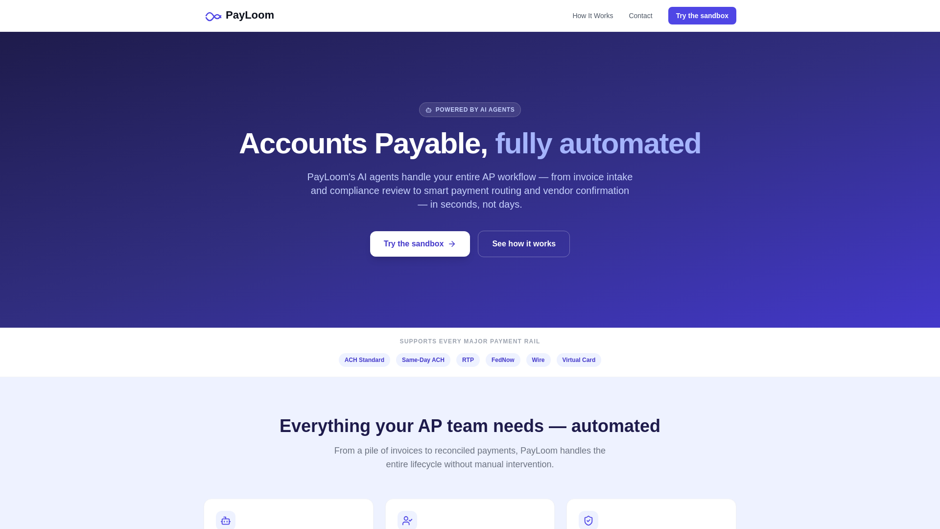 website screenshot of https://payloom.app/