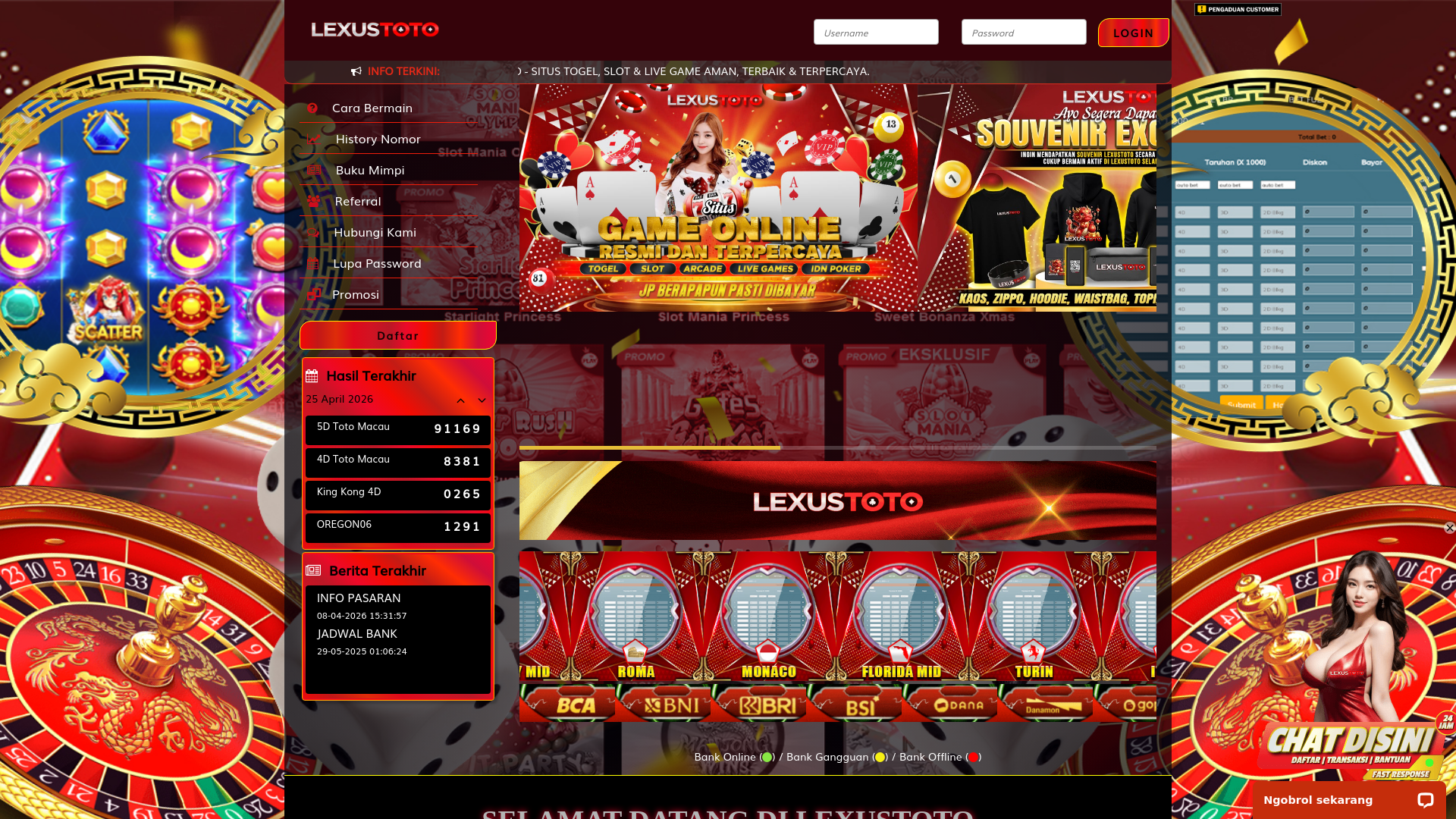 website screenshot of https://warnalexus.com/