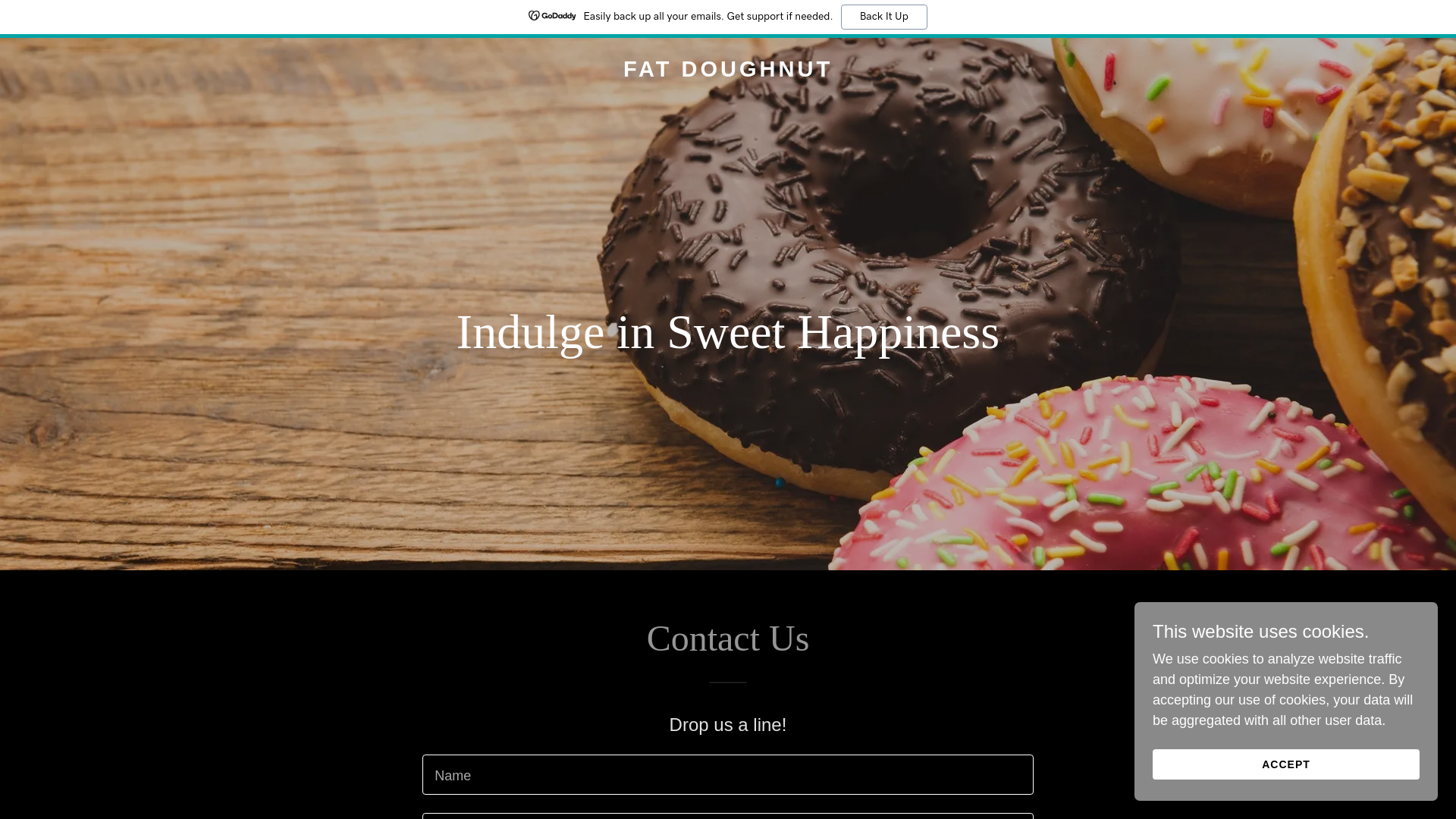 website screenshot of https://fatdoughnutbk.com/