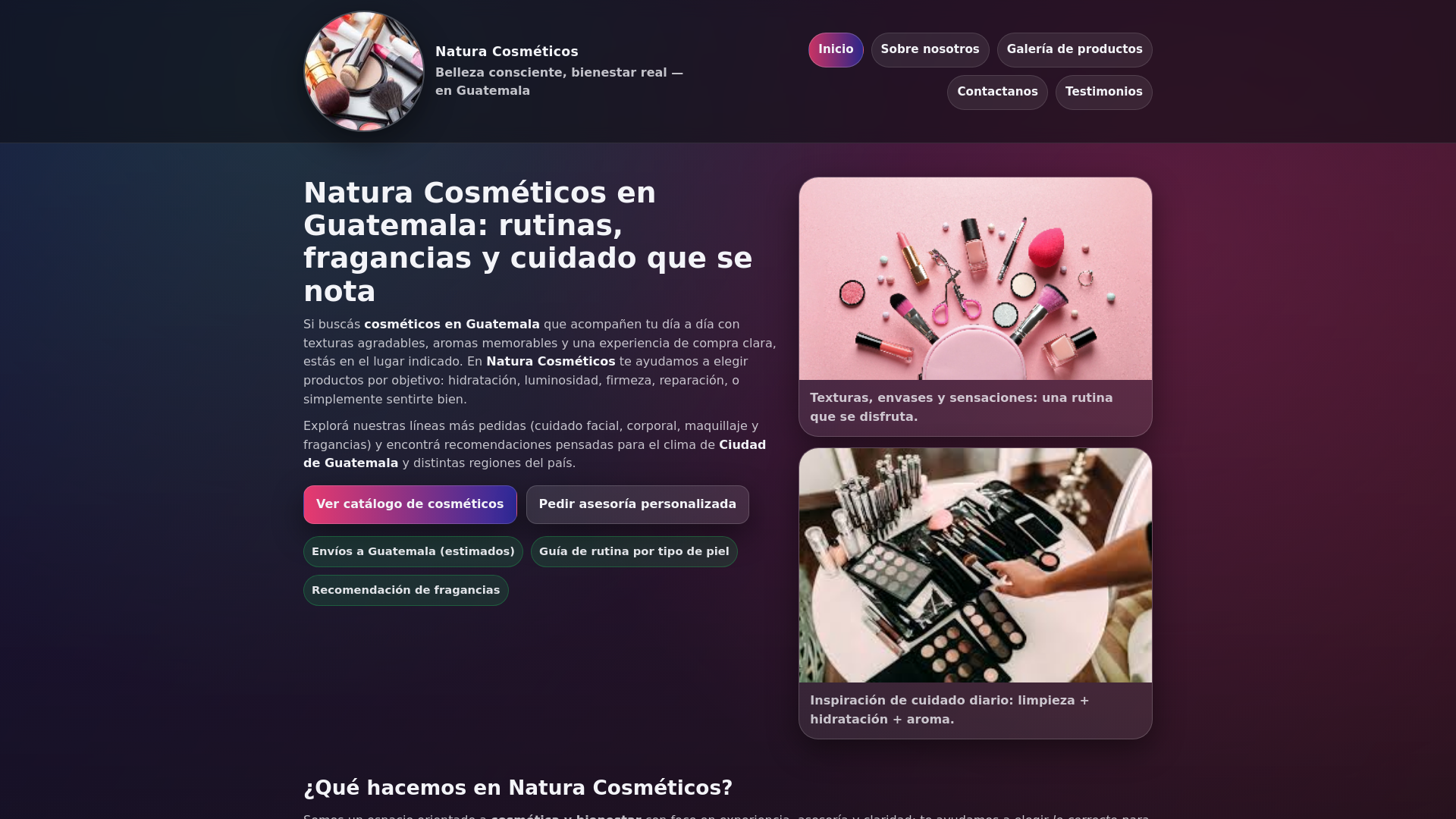 website screenshot of https://cosmeticosingresa13.shop