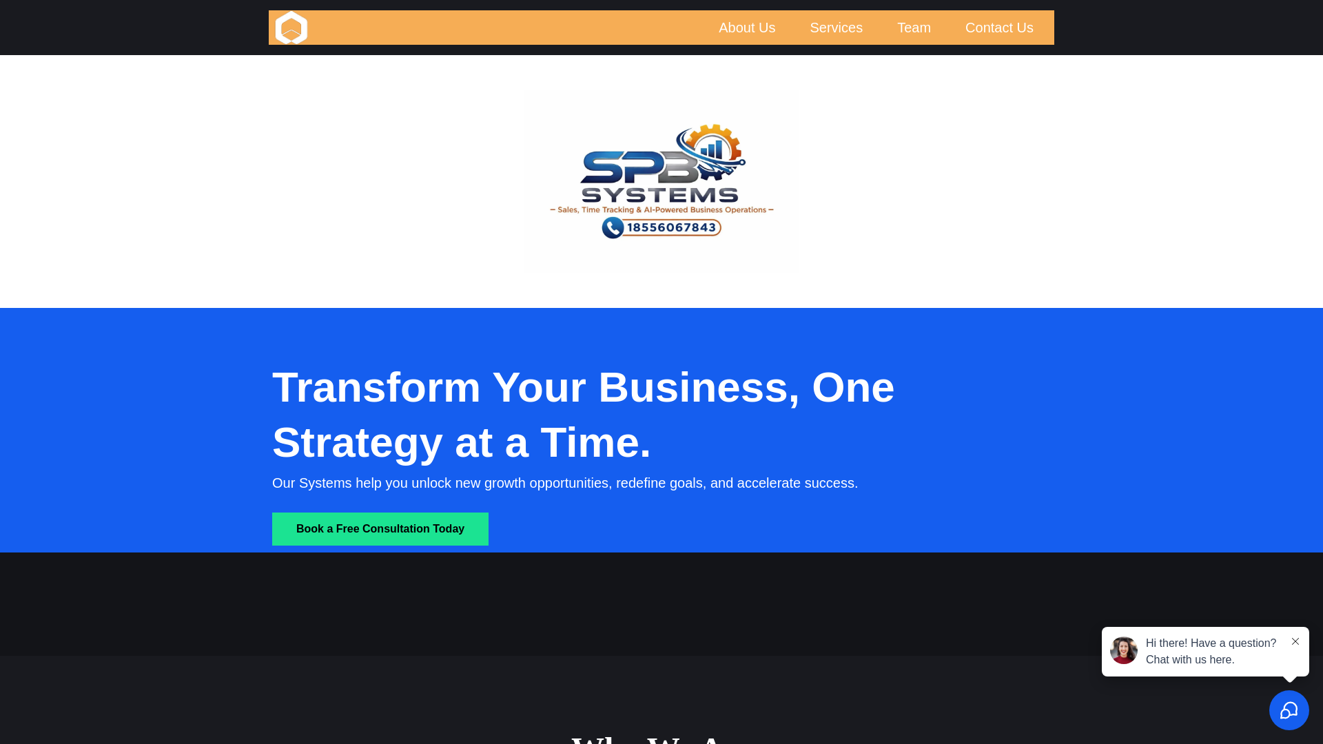 website screenshot of https://spbsystemsllc.com/