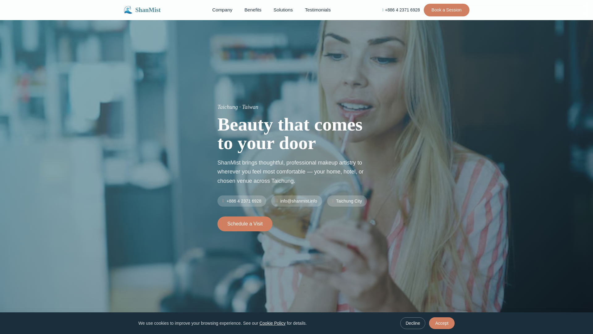 website screenshot of https://shanmist.info
