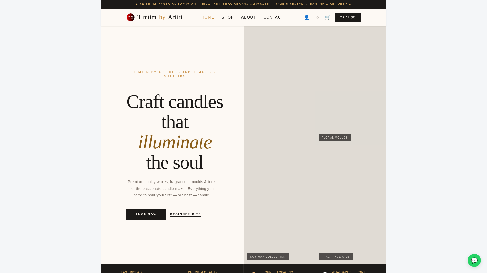 website screenshot of https://timtimbyaritri.com