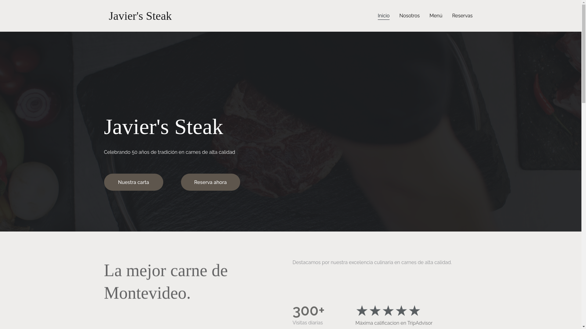 website screenshot of https://javiersteak.com/