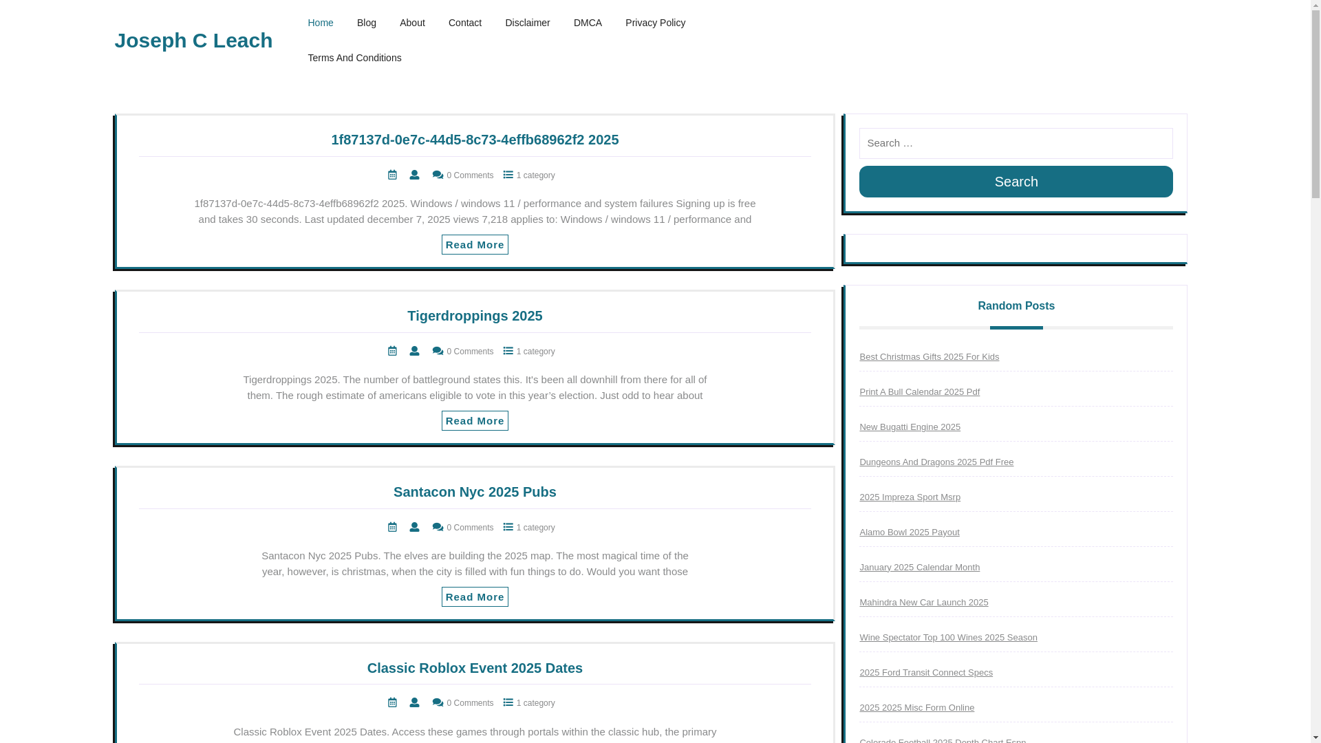 website screenshot of https://josephcleache.pages.dev/