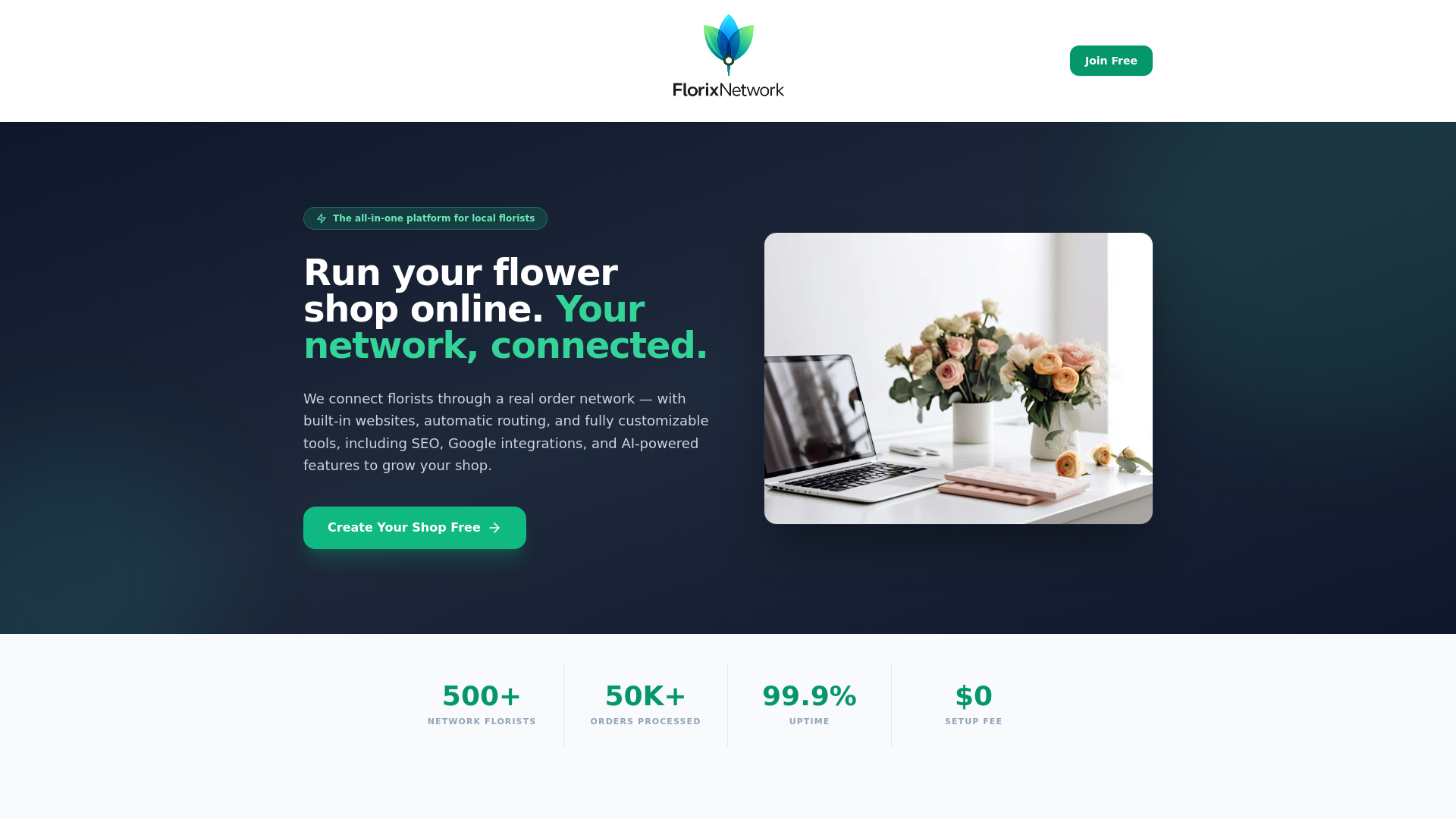 website screenshot of https://florixnetwork.com