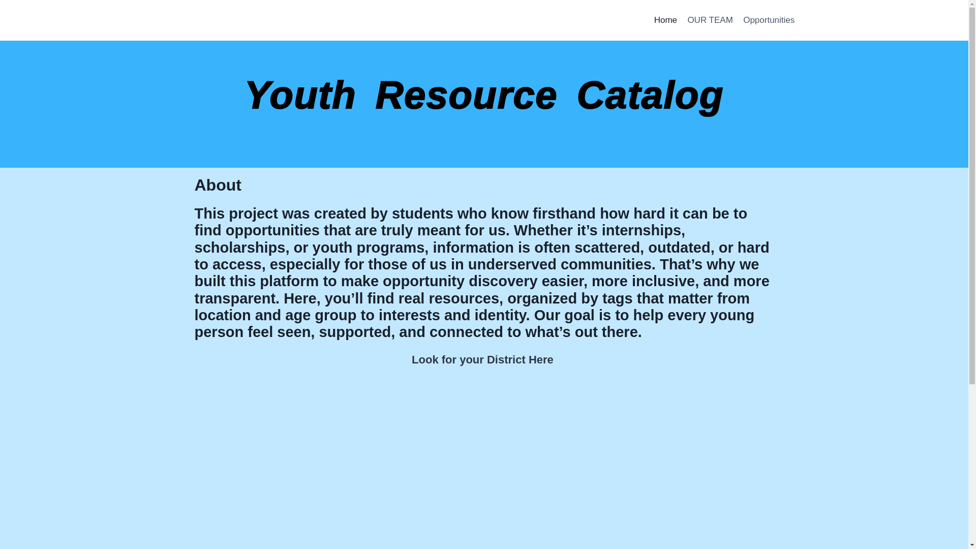 website screenshot of https://youthresourcecatalog.com/