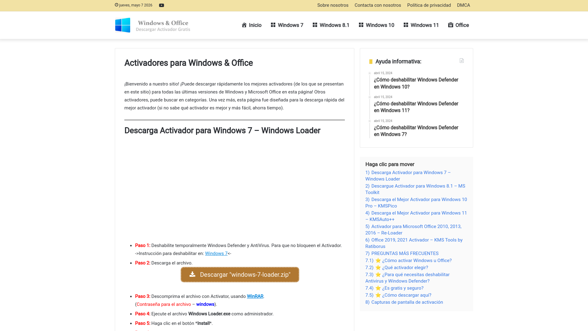 website screenshot of https://bestactivator.com