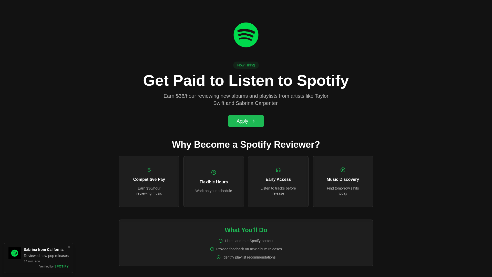 website screenshot of https://go.tunedinjobs.site