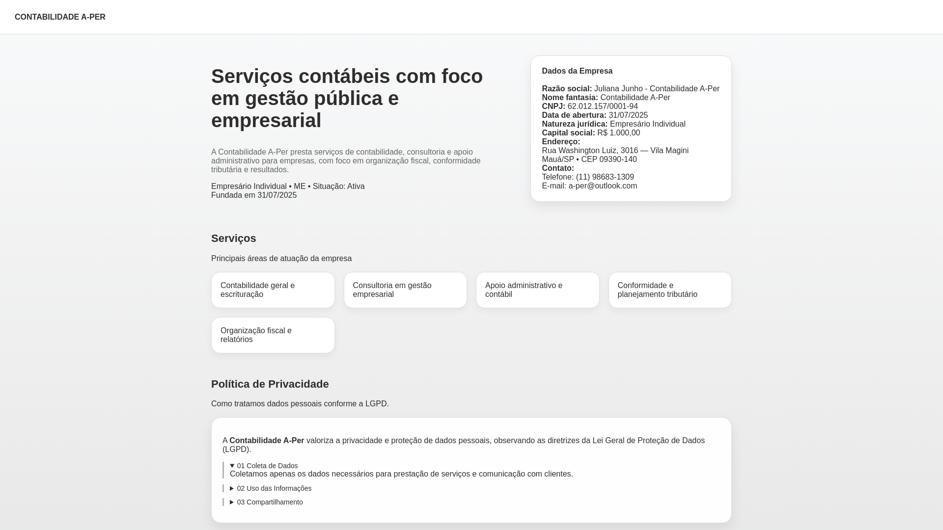 website screenshot of https://eixofiscal.site/