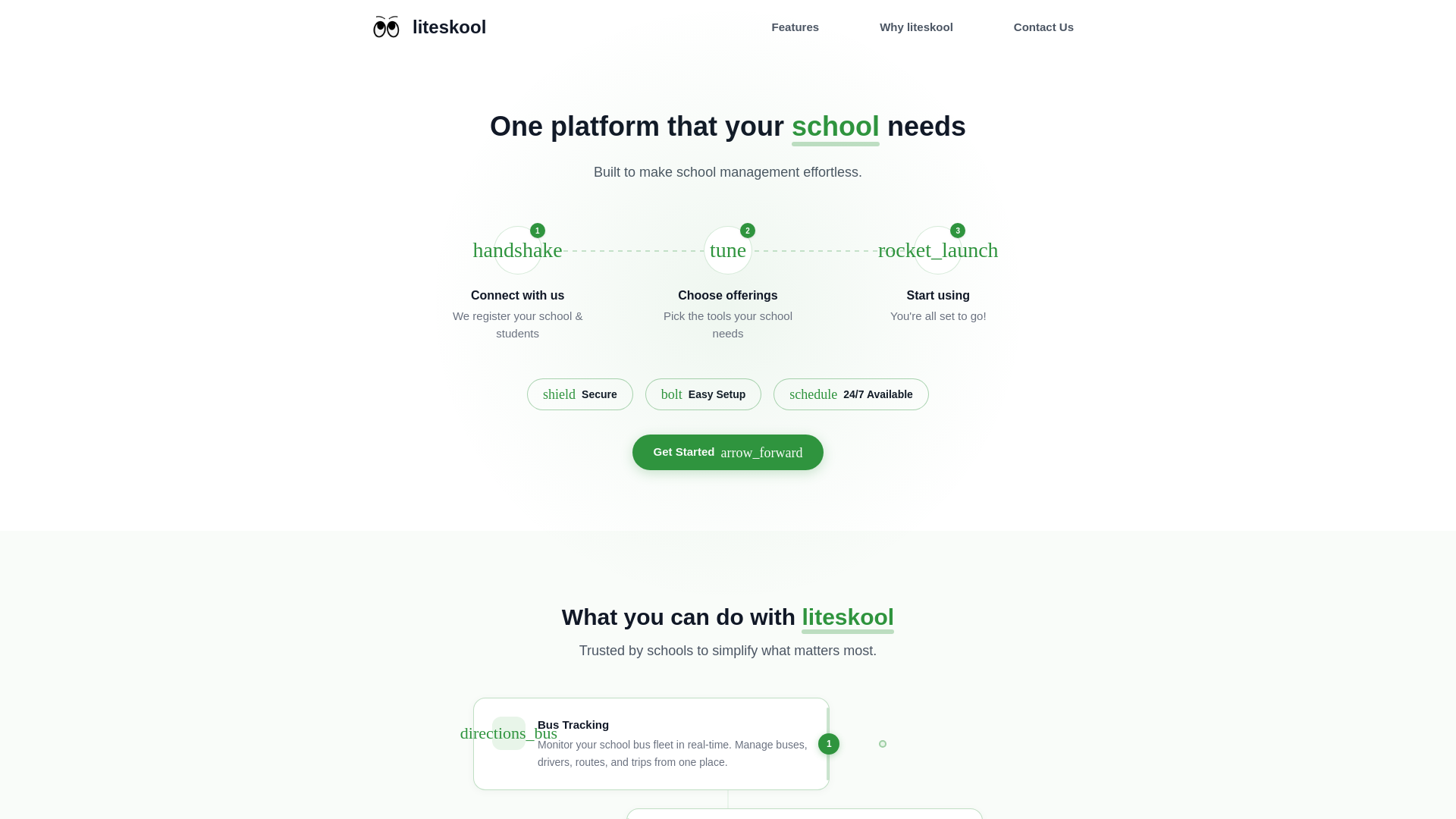 website screenshot of https://liteskool.pages.dev/