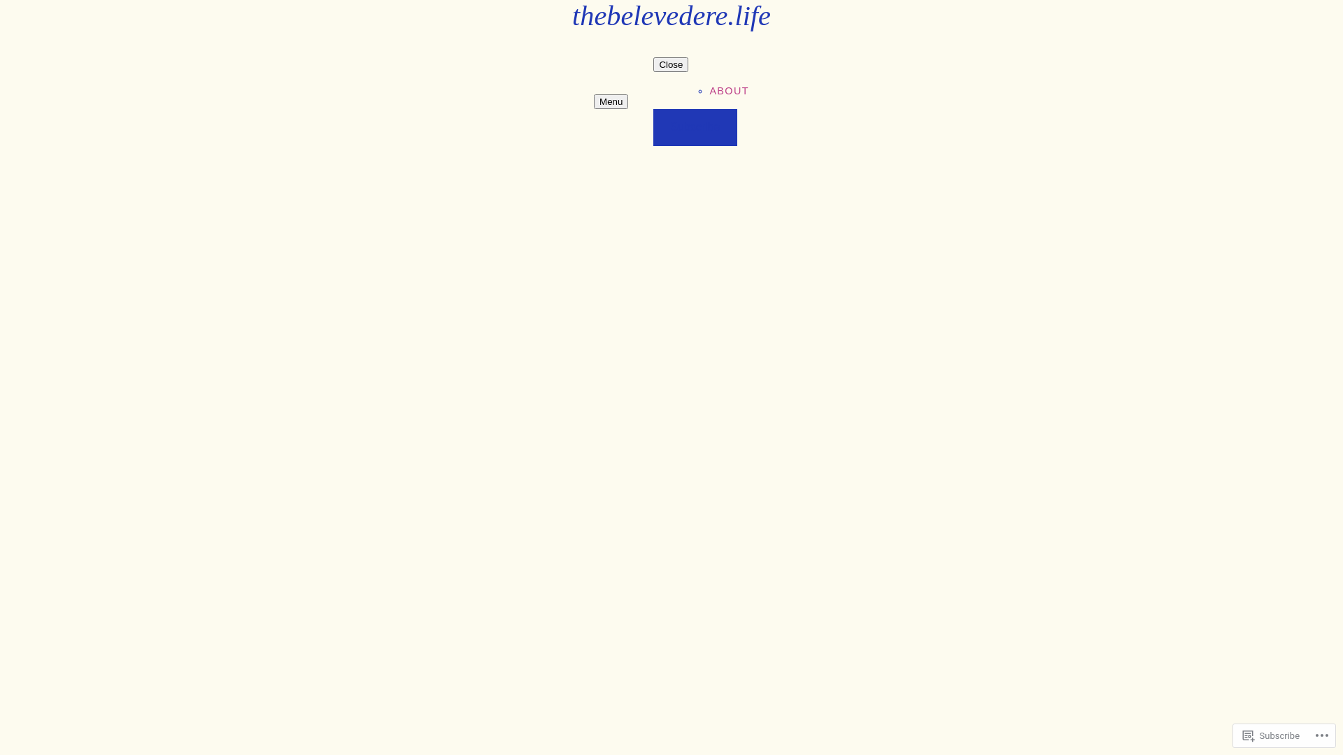 website screenshot of https://thebelevedere.life/