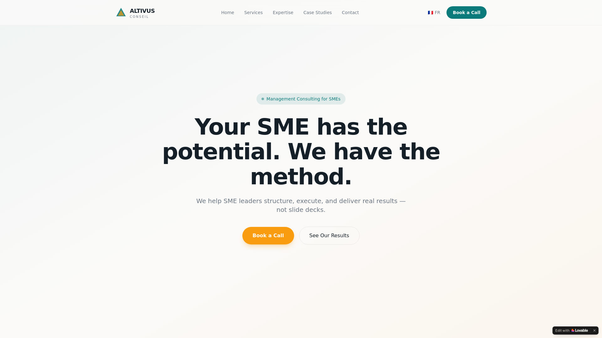 website screenshot of https://altivusconseil.com/