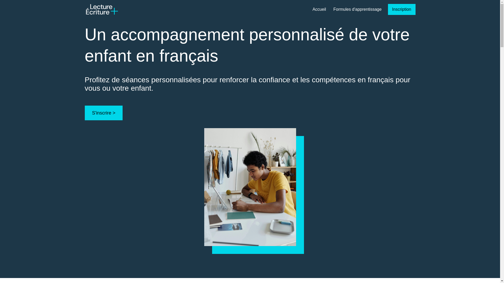 website screenshot of https://lecturecritureplus.ca/