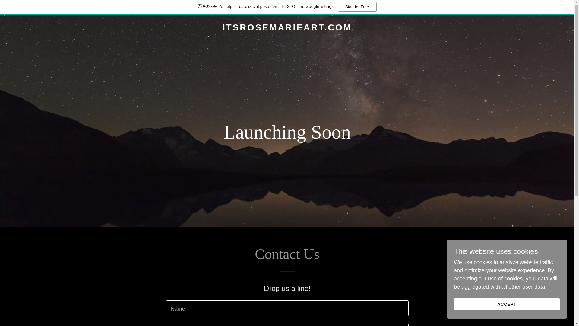 website screenshot of https://itsrosemarieart.com/