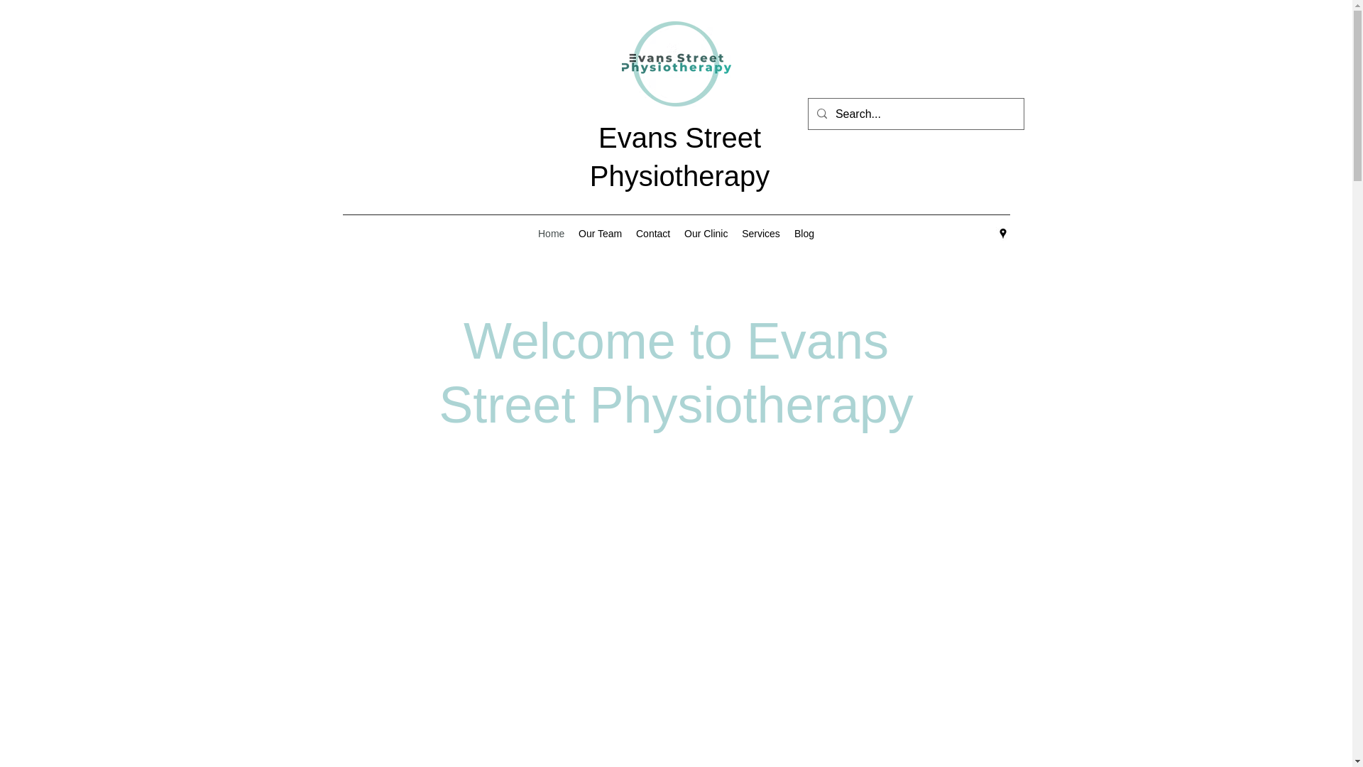 website screenshot of https://evansstreetphysio.online/