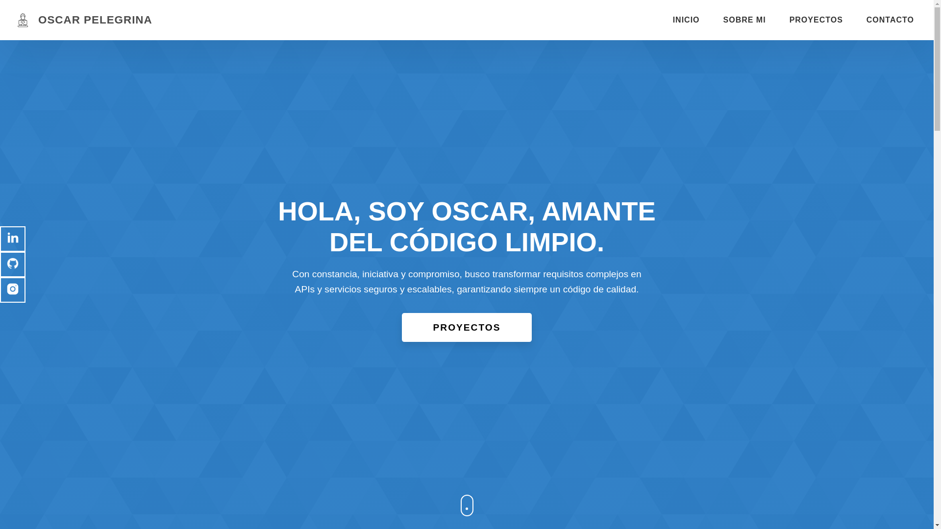 website screenshot of https://oscarpelegrina.com/