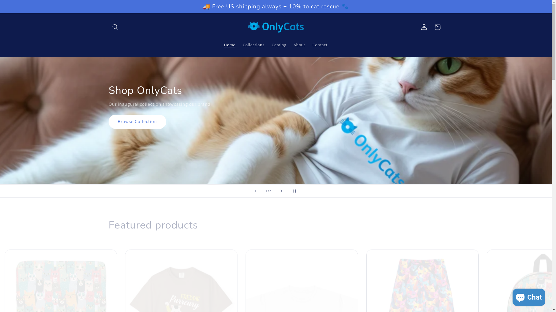 website screenshot of https://onlycats.blog/