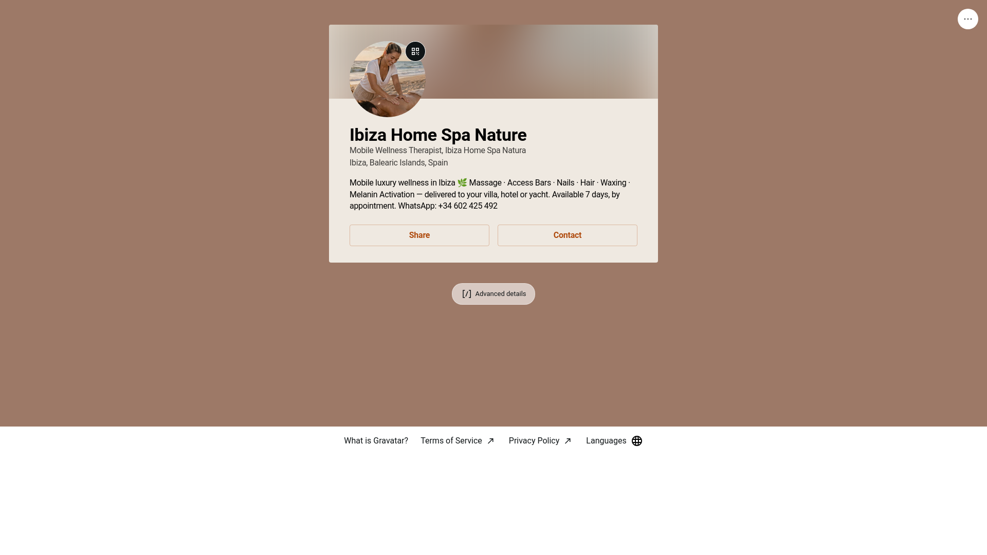 website screenshot of https://ibizahomespanature.art