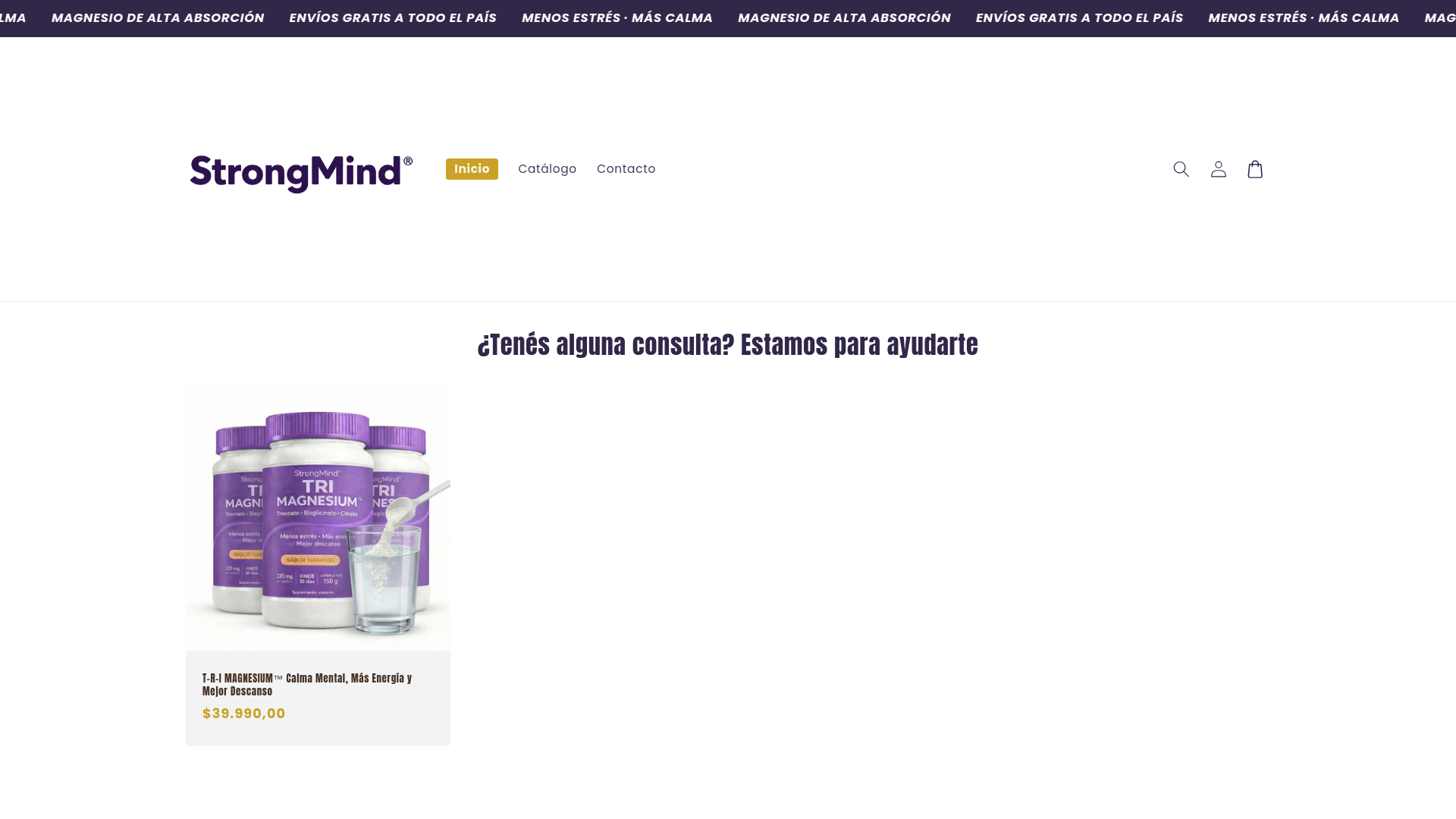 website screenshot of https://strongmind.com.ar