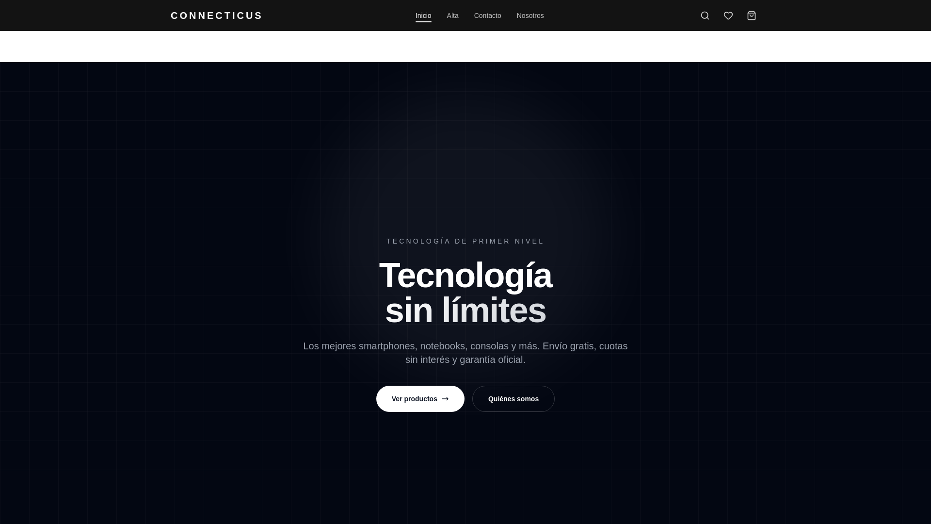 website screenshot of https://tienda-connecticus.com/
