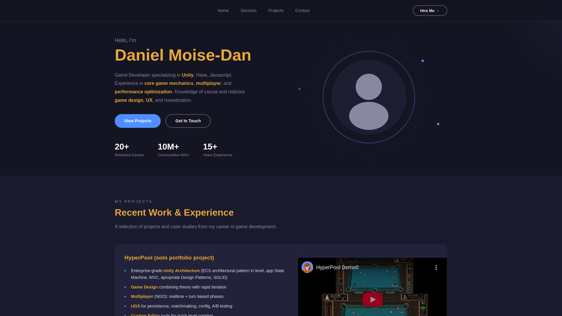 website screenshot of https://danielalinmoisedan.pages.dev/