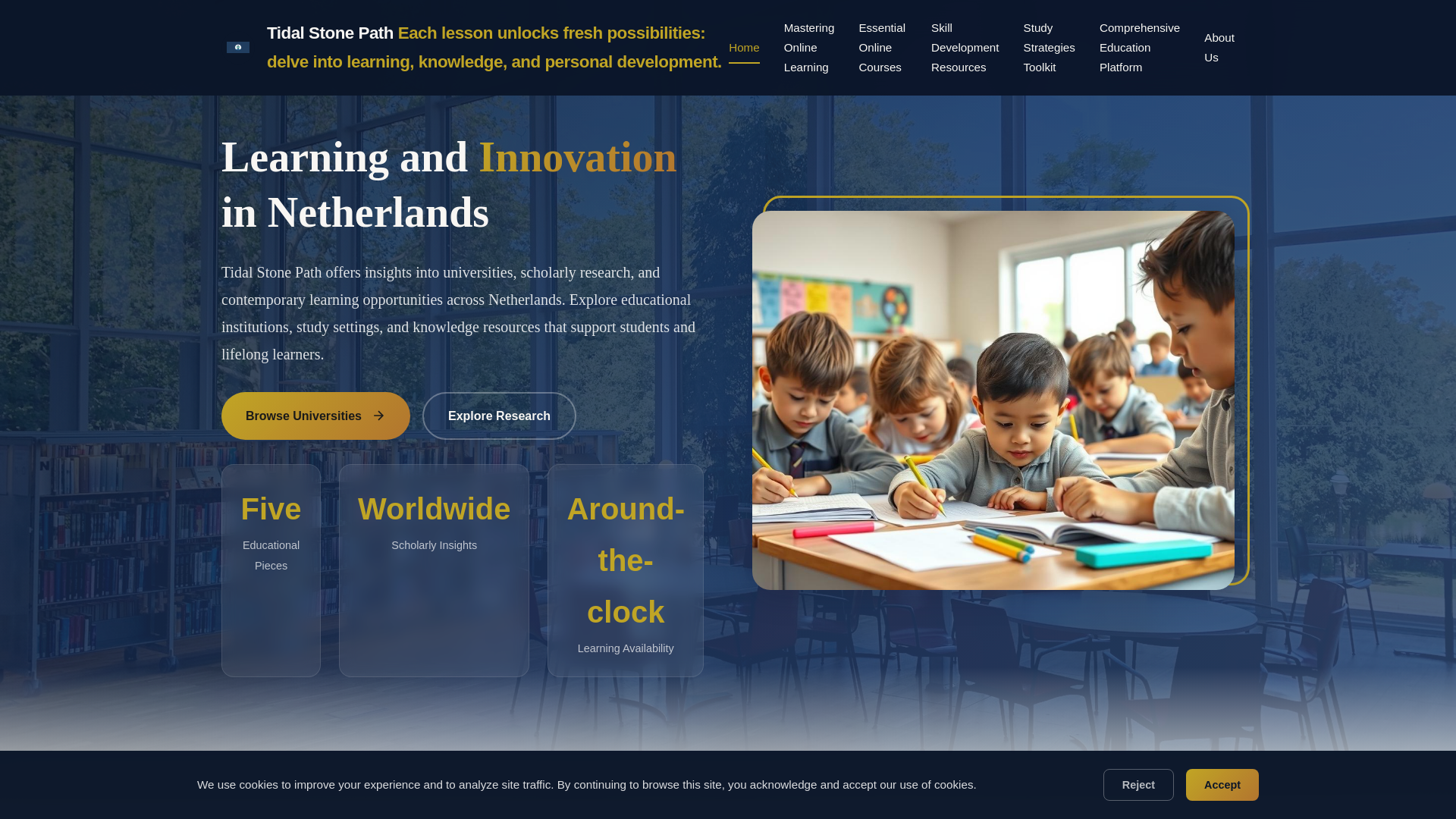 website screenshot of https://tidalstonepath.digital/