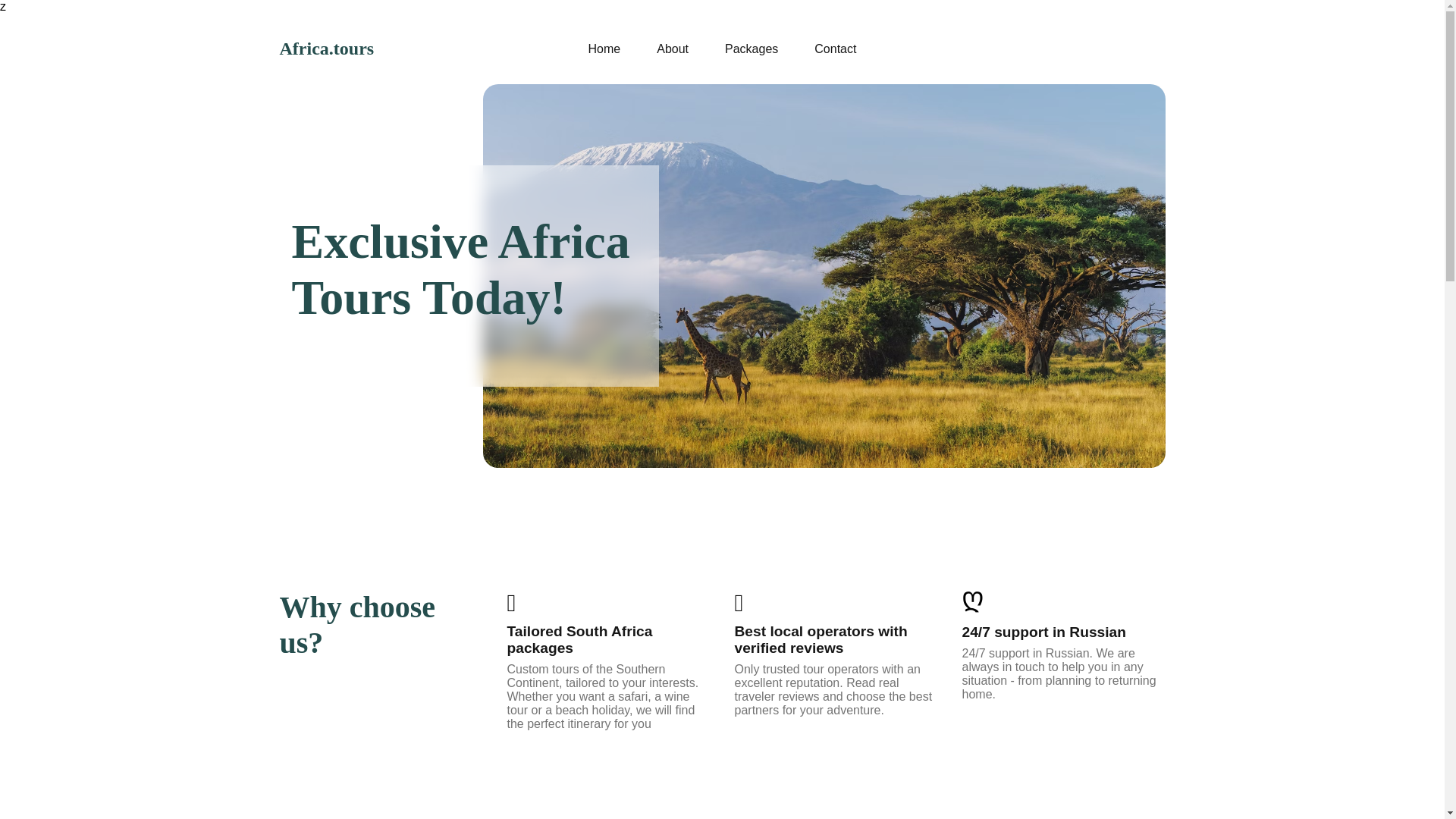 website screenshot of https://africatours.uz/