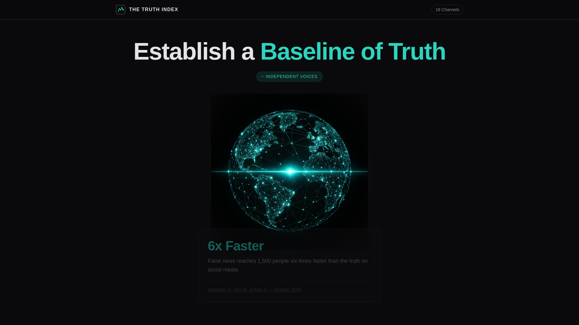 website screenshot of https://truthindex.xyz/