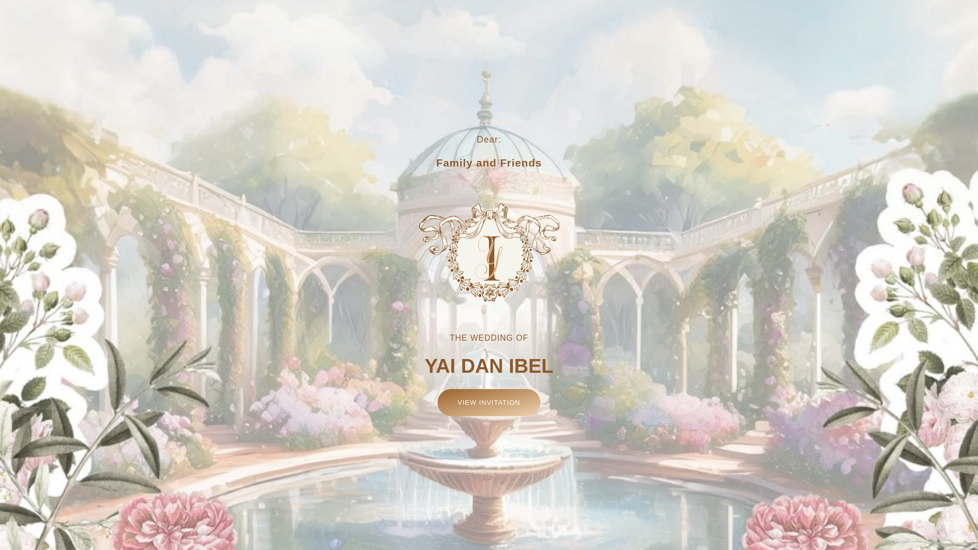 website screenshot of https://mahesaisabellawedding.com/