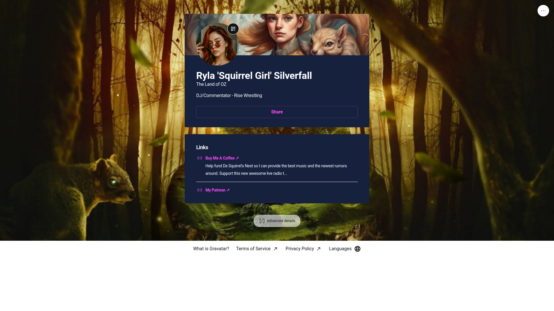 website screenshot of https://rylasquirrelgirlsilverfall.link/
