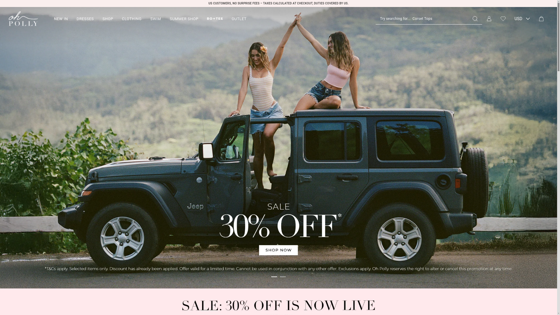 website screenshot of https://us.ohpolly.com/