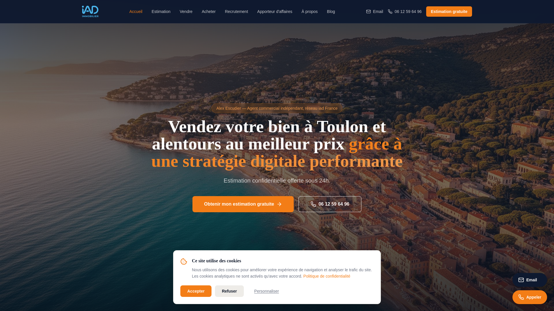 website screenshot of https://alexescudieriadimmobilier.fr