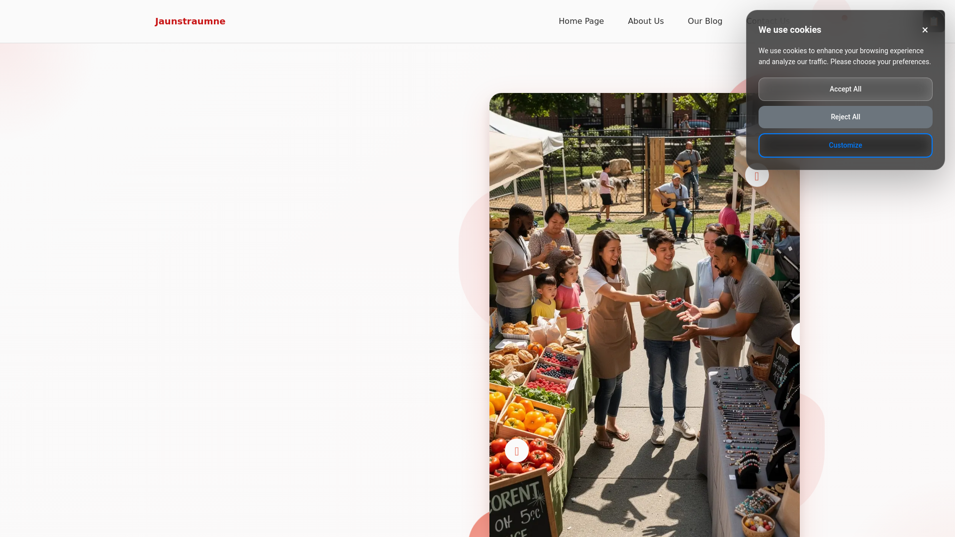 website screenshot of https://jaunstraumne.info