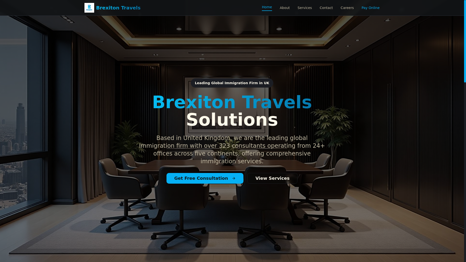 website screenshot of https://brexitontravels.com/