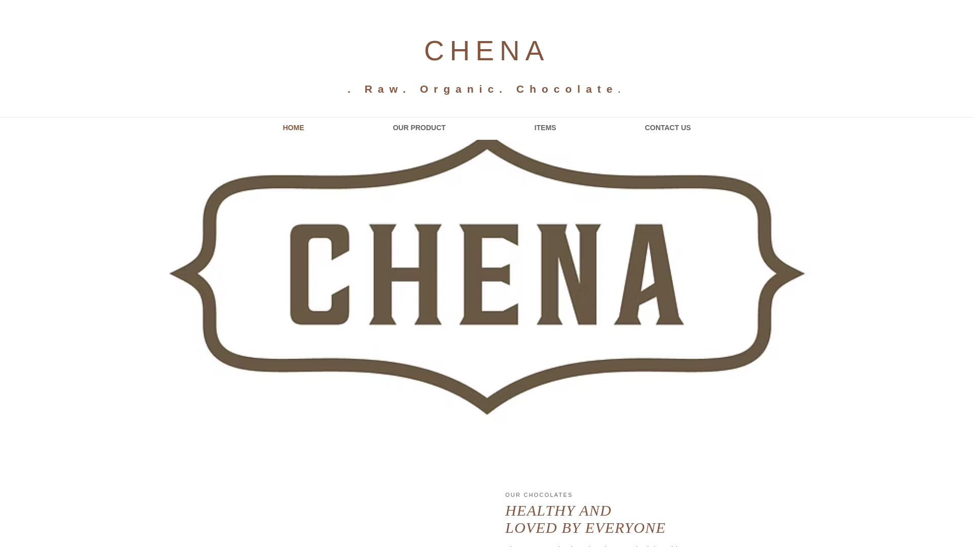 website screenshot of https://chena-chocolate.com.au/