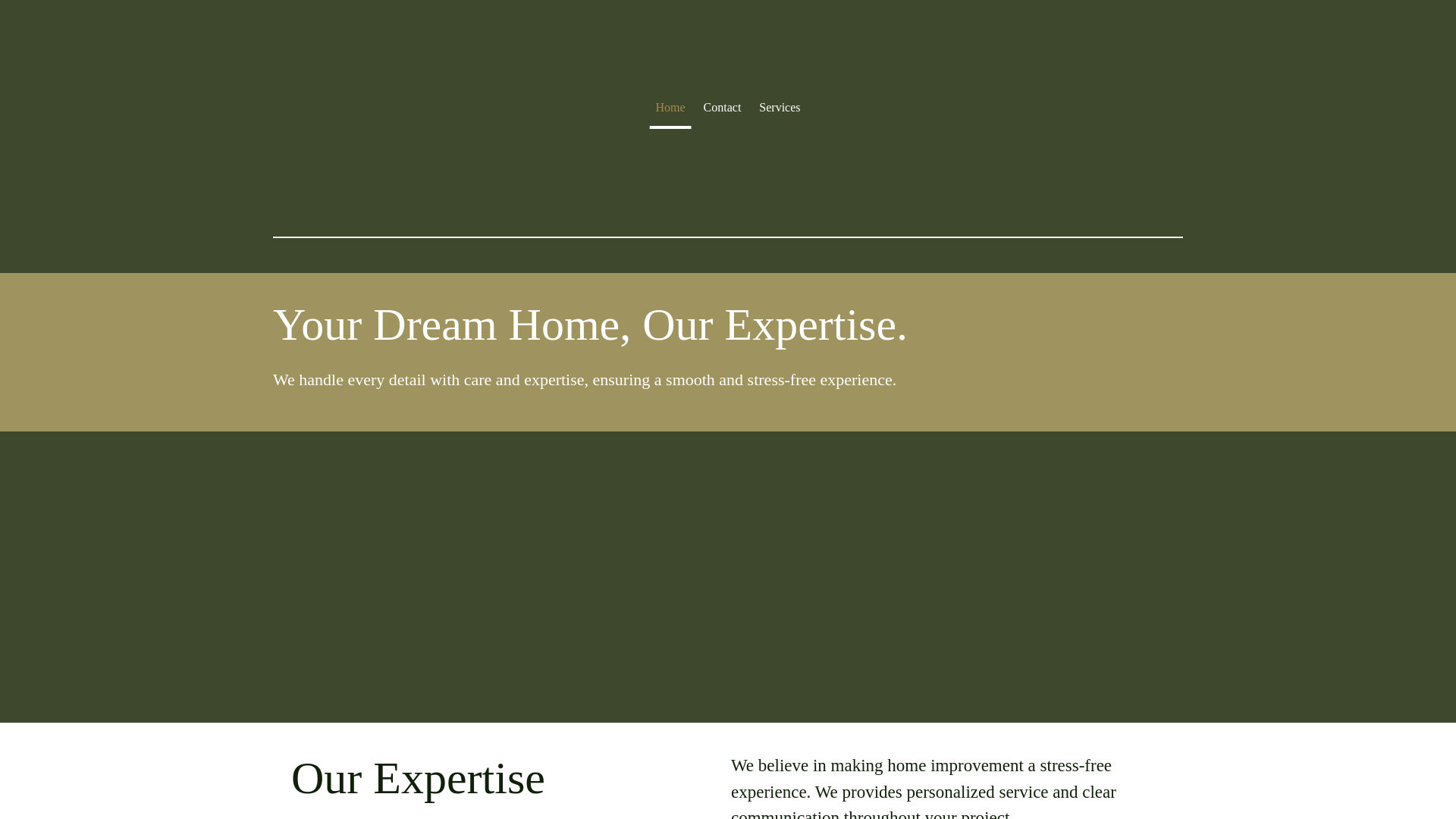 website screenshot of https://elvrenovations.com/