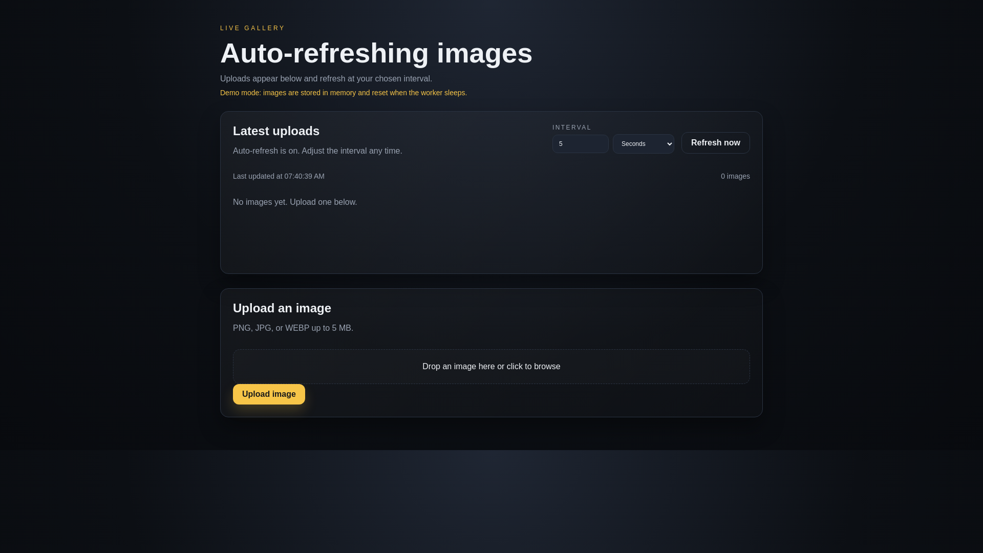 website screenshot of https://image-rotator.pages.dev/