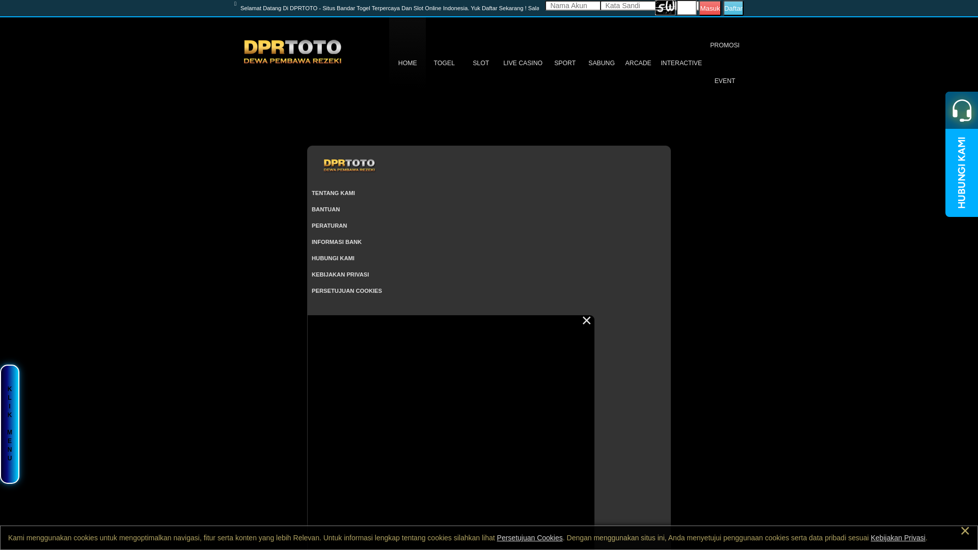 website screenshot of https://dprtoto-new24.click/