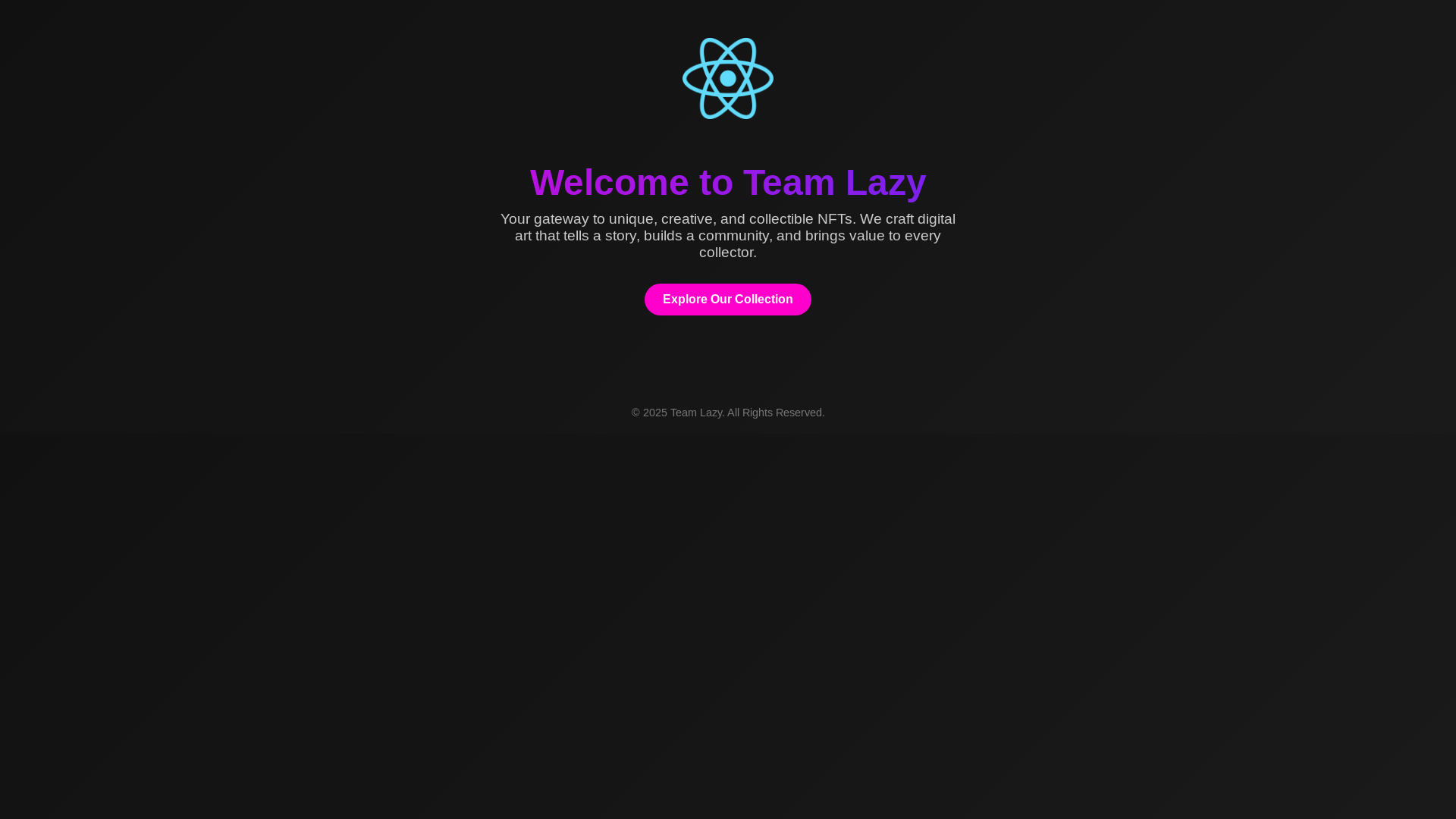 website screenshot of https://teamlazy.site/