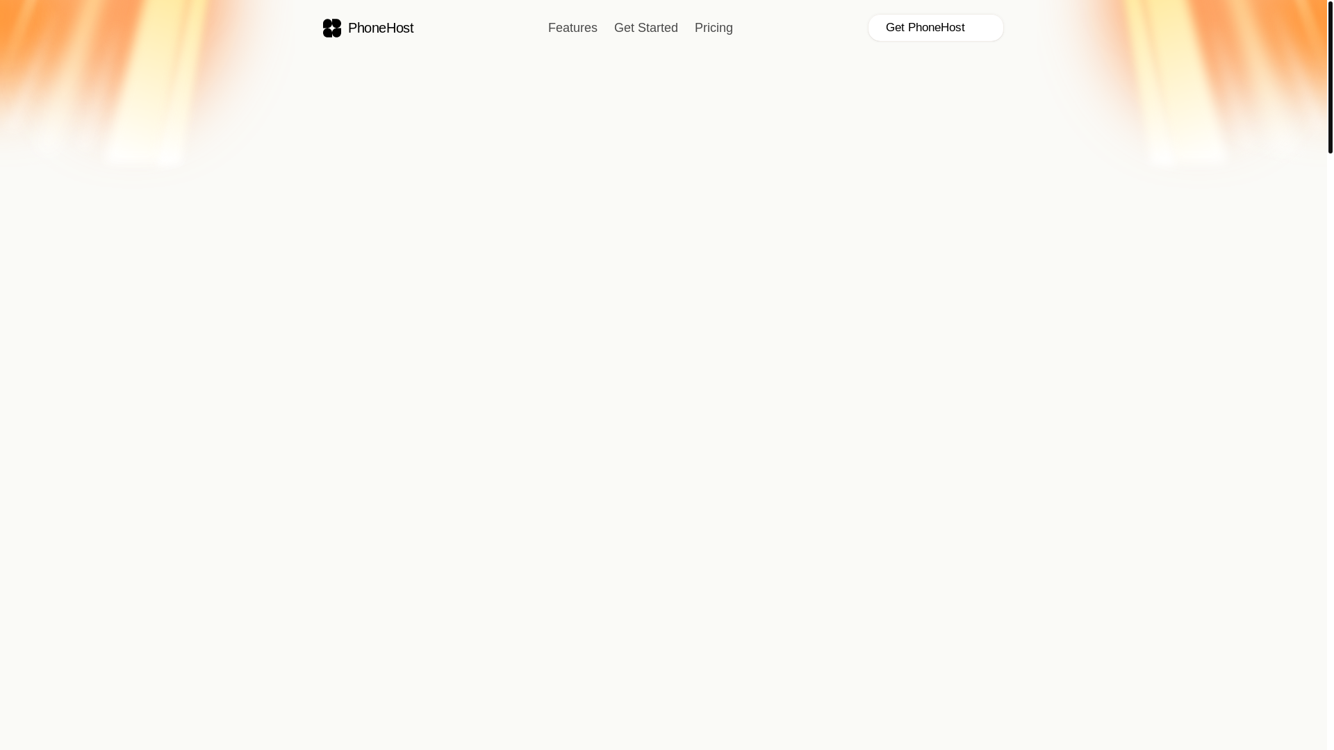 website screenshot of https://phonehostai.com/