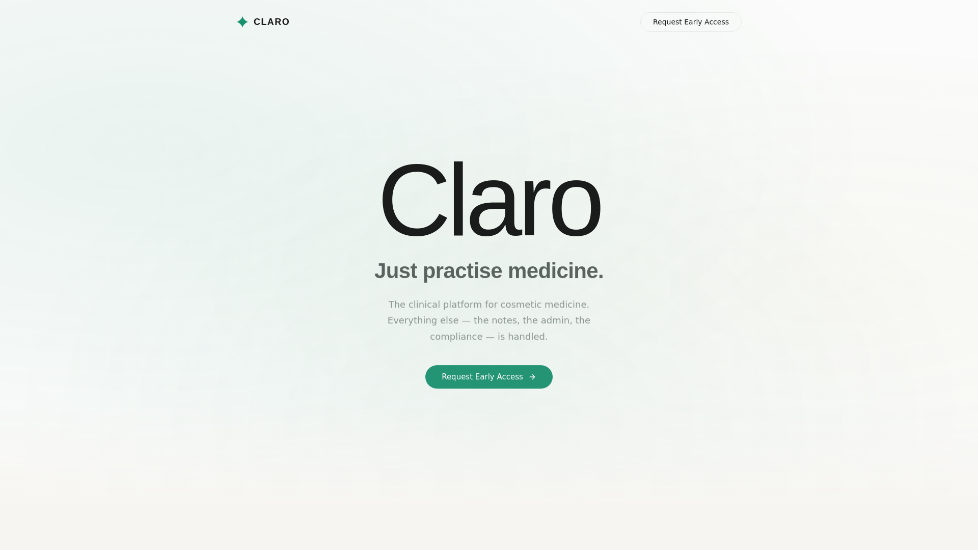 website screenshot of https://claro-landing-9mo.pages.dev/