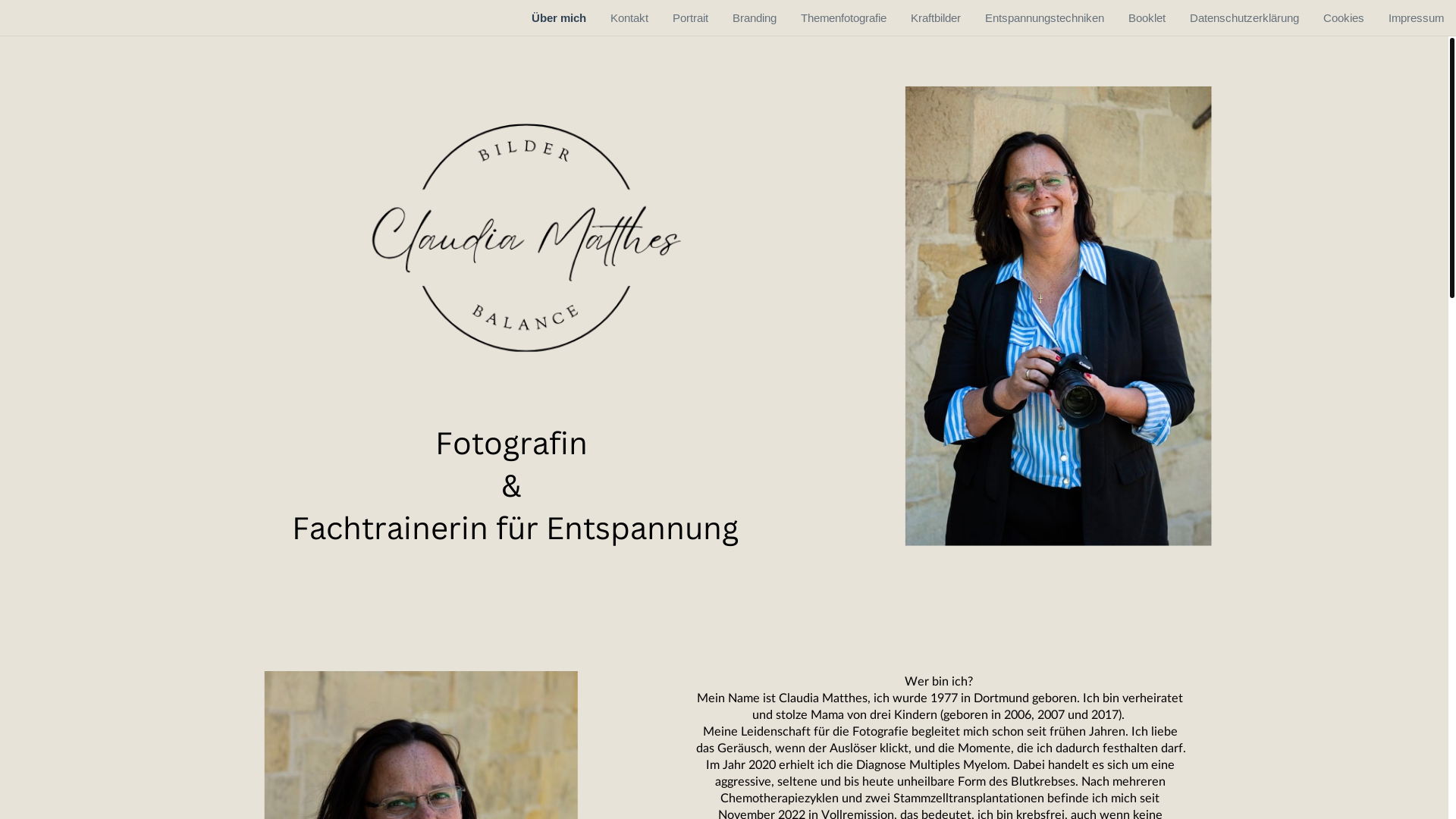 website screenshot of https://claudiamatthes.com/