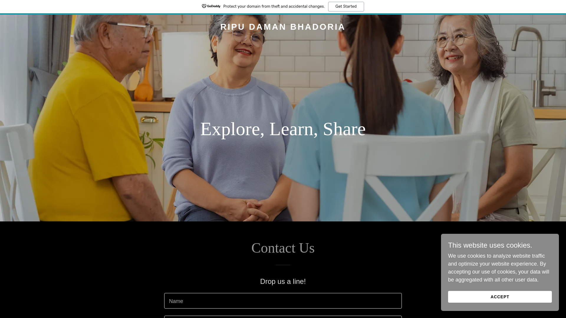 website screenshot of https://ripudamanbhadoria.com/