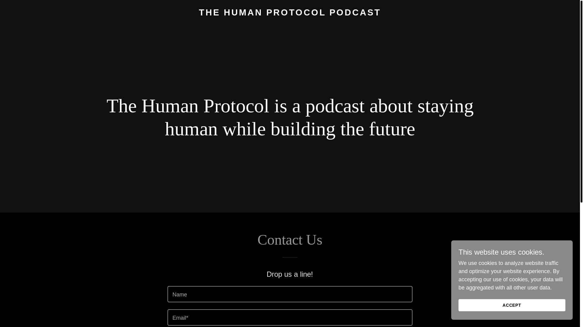 website screenshot of https://thehumanprotocolpodcast.com/
