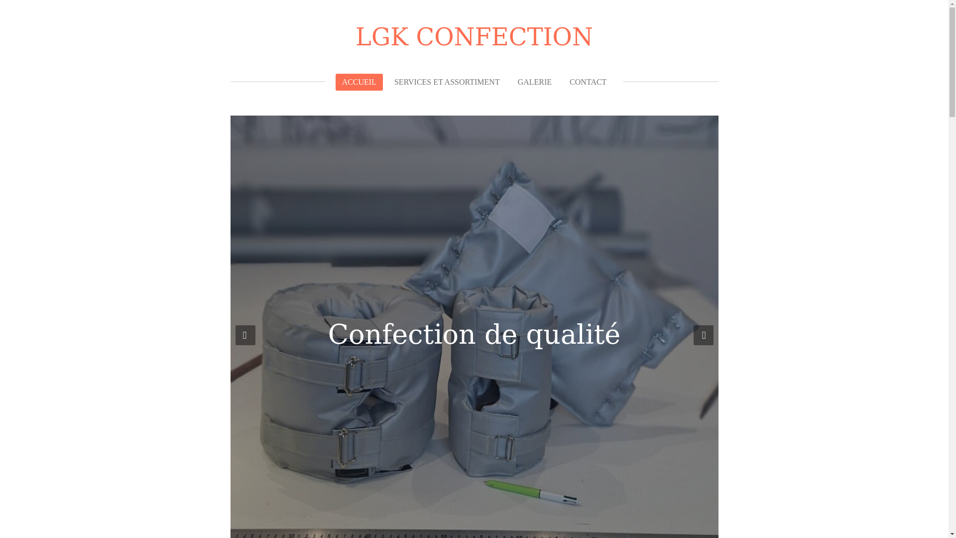 website screenshot of https://lgk-confection.com/