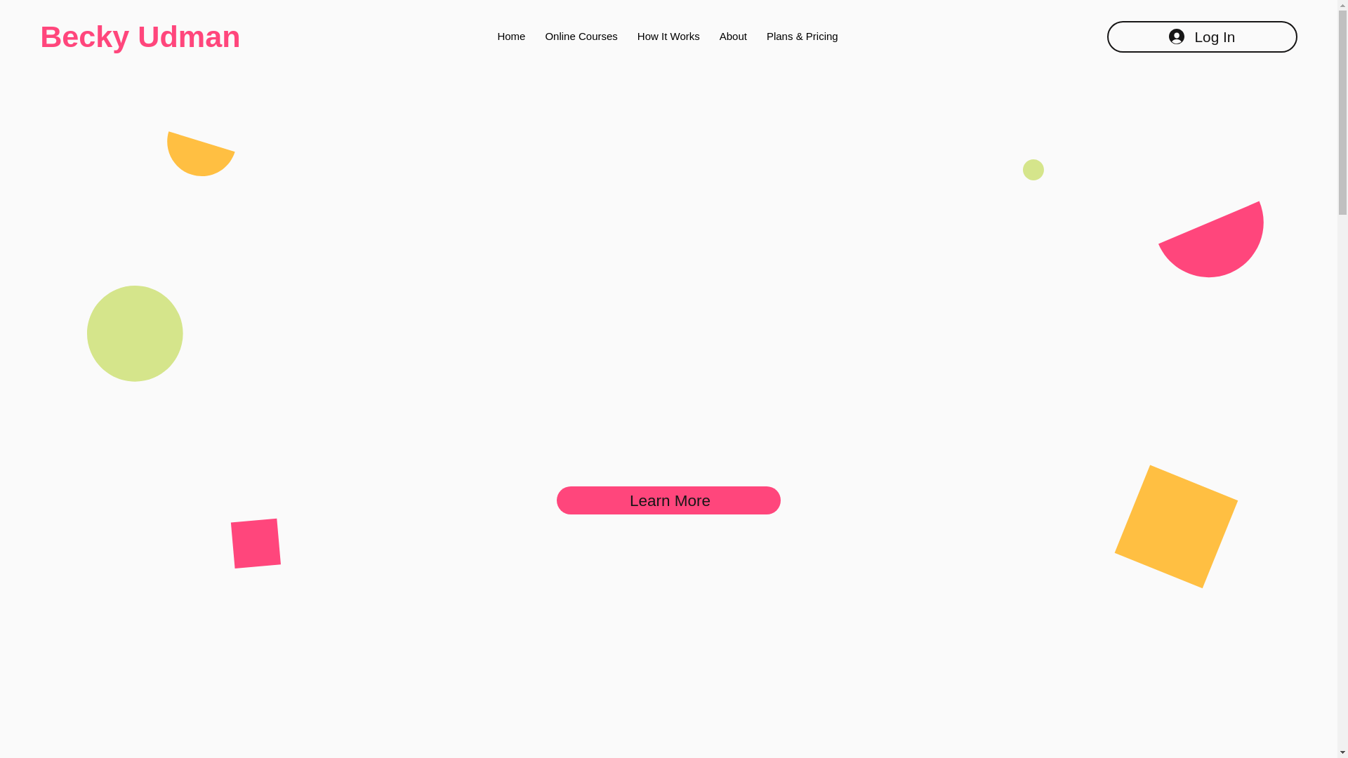 website screenshot of https://beckyudman.com/