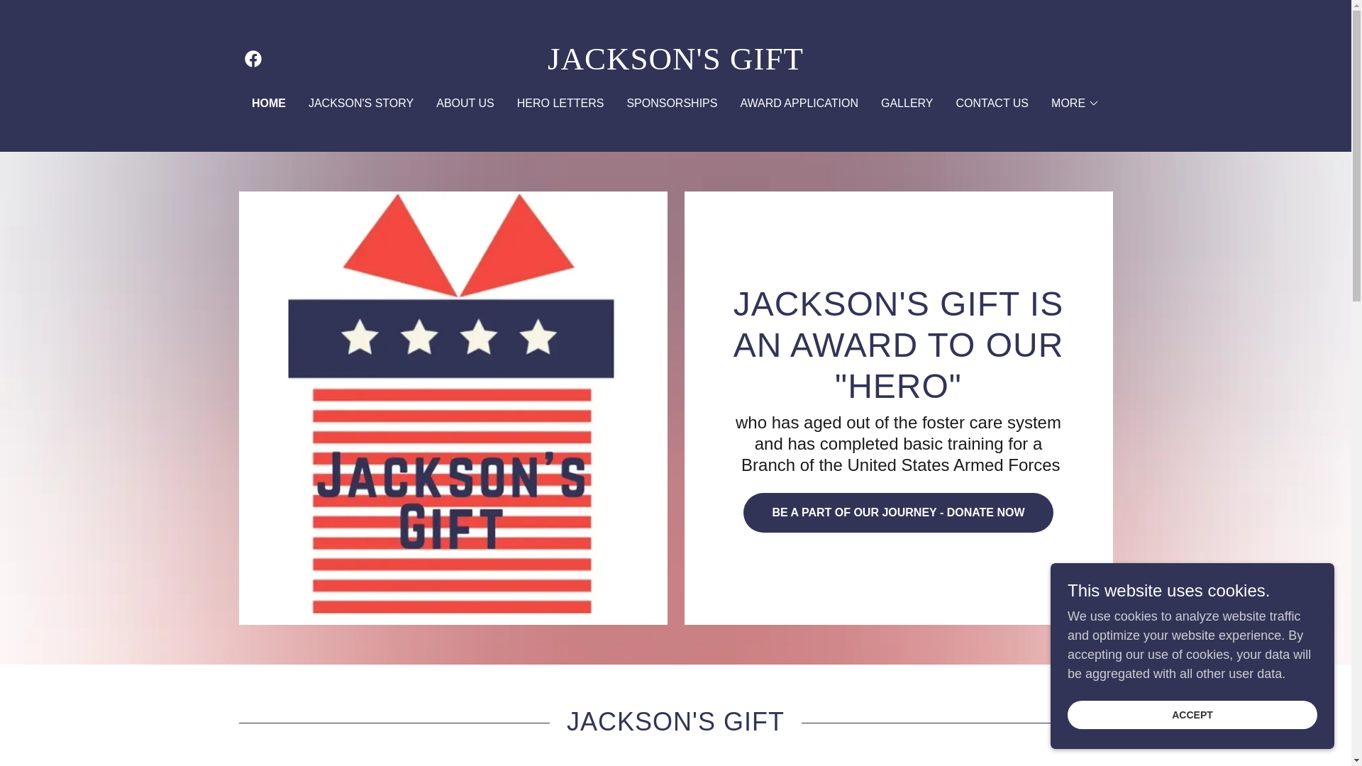 website screenshot of https://jacksonsgift.net/