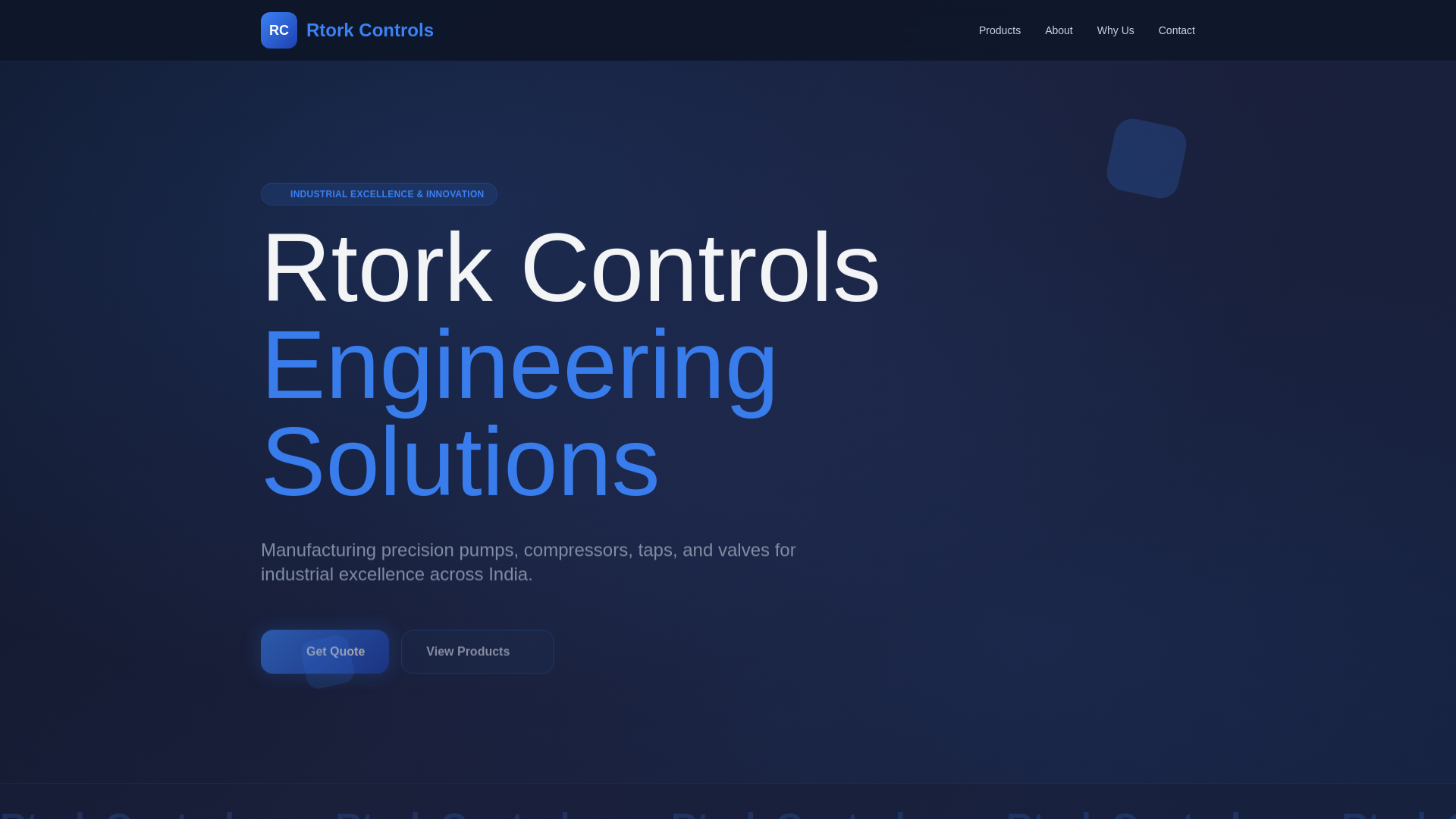 website screenshot of https://rtorkcontrols.pages.dev/